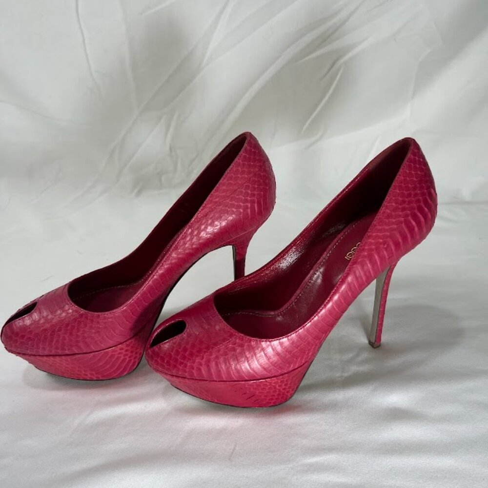 Sergio Rossi Platform Python Shoes - Size 37 1/2 … - image 2